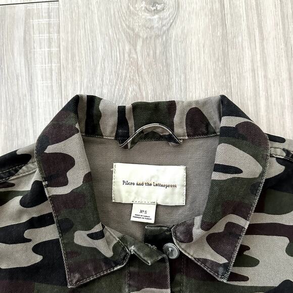 Anthropologie Pilcro and the Letterpress Camo Jean Jacket Size Small - Picture 4 of 8